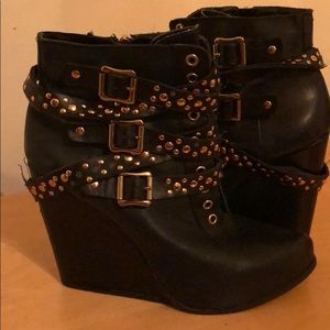 BCBG wedge ankle boot